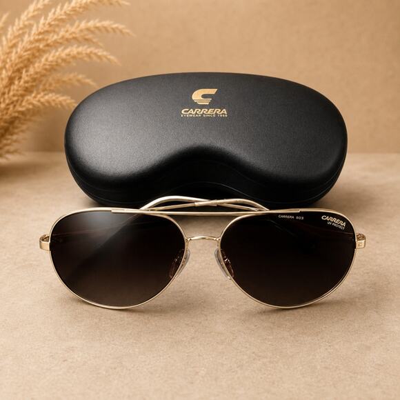 Carrera Other - Carrera 2031T/S Gold Aviator Sunglasses Brown Gradient Lenses